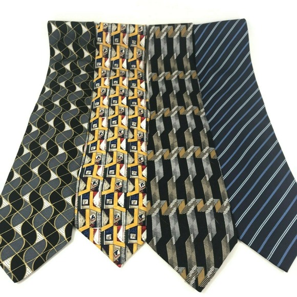 Lot of 4 Neckties, Alexander Julian Colours, Jones New York, Surrey Albert Nipon - Picture 1 of 7